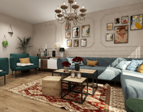 Očima designéra: Obývací pokoj v eklektickém stylu