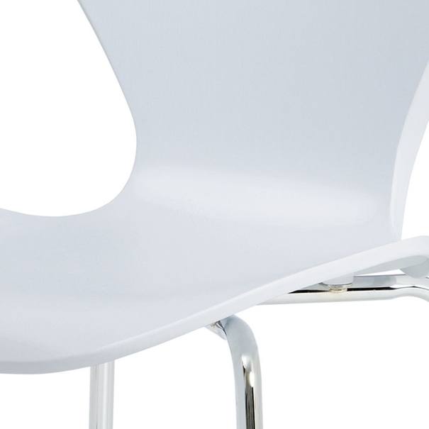 Jídelní židle ALBA bílá/chrom 3