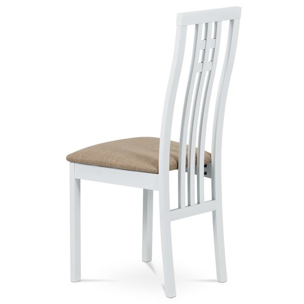 Jedálenská stolička AMANDA biela/béžová 2