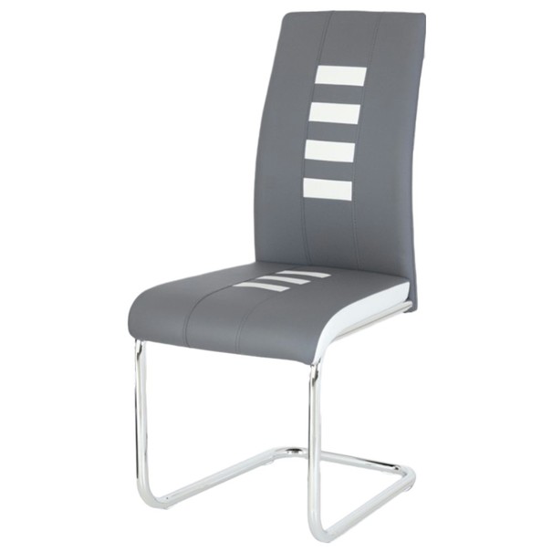 Jídelní židle  ANASTASIA šedá/bílá 1