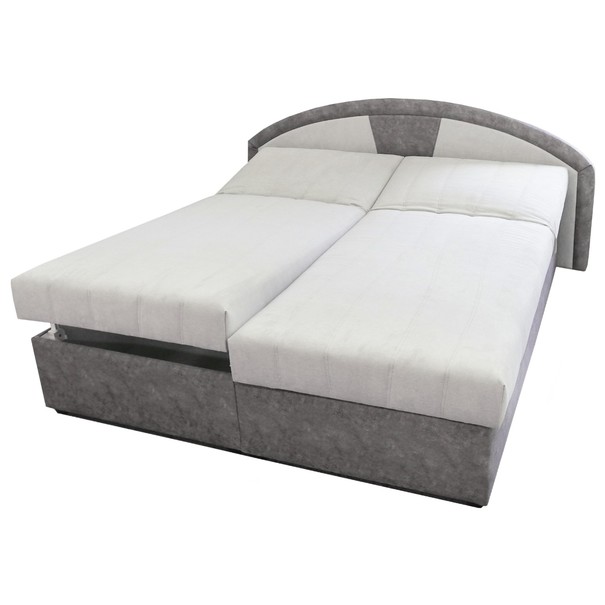 Polohovací postel s matrací ANETA šedá, 180x200 cm 1