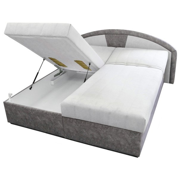Polohovací postel s matrací ANETA šedá, 180x200 cm 2