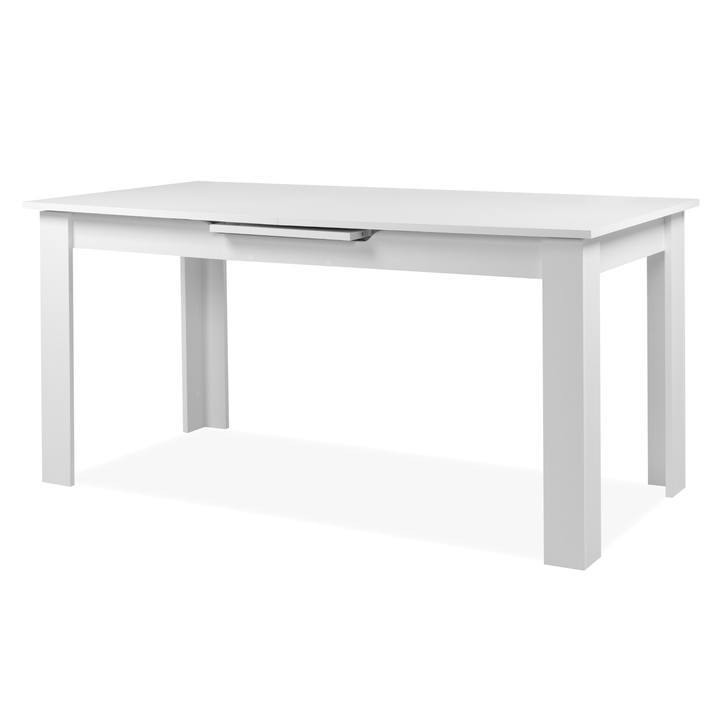Jídelní stůl BAUCIS 90A bílá, šířka 160 cm - nábytek SCONTO nábytek.cz