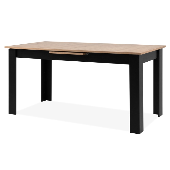 Jídelní stůl BAUCIS 90A dub artisan/černá, šířka 160 cm - nábytek SCONTO nábytek.cz