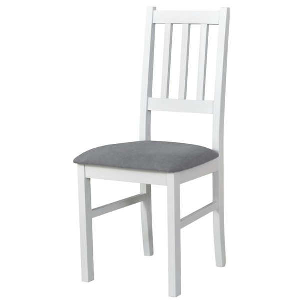 Jídelní židle BOLS 4 bílá/světle šedá 1