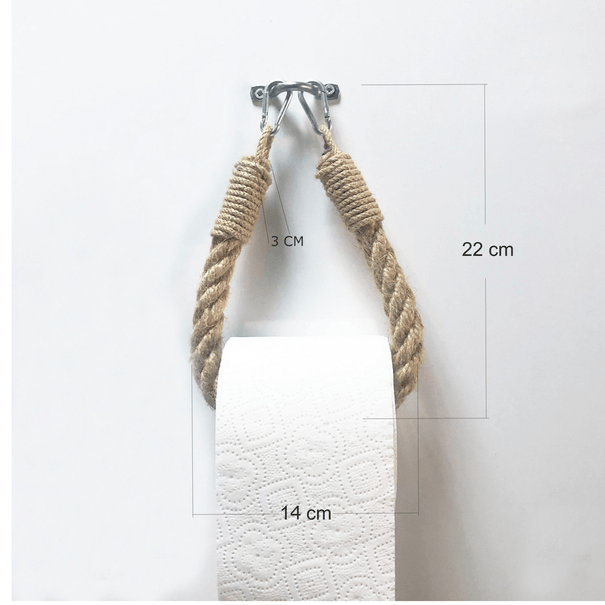Držák na toaletní papír BORU lano/kov 3