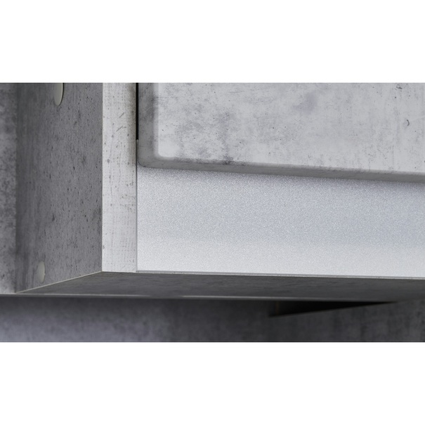 Komoda CANTERO bílá vysoký lesk/beton 8