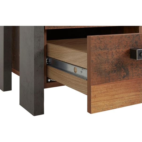 Noční stolek CLIF staré dřevo/beton 6