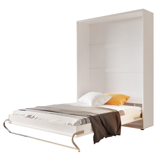 Sklápacia posteľ CONCEPT PRO CP-02 biela vysoký lesk, 120x200 cm 1