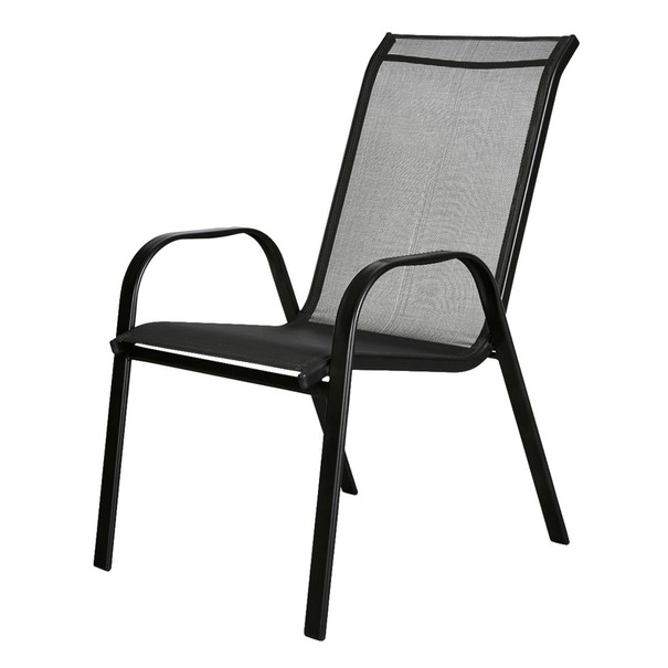 Sconto Záhradná stolička CORDOBA 1 antracit/čierna