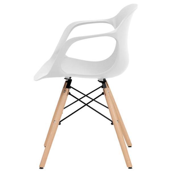 Jídelní židle  DAGMAR bílá/buk 3