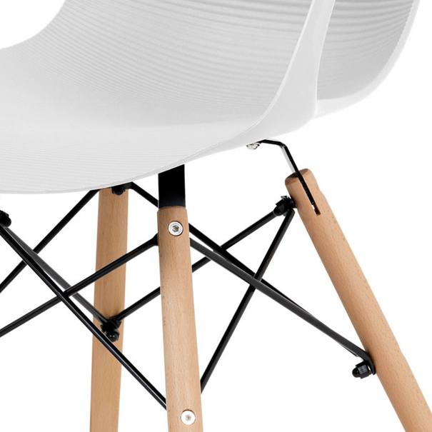 Jídelní židle  DAGMAR bílá/buk 6