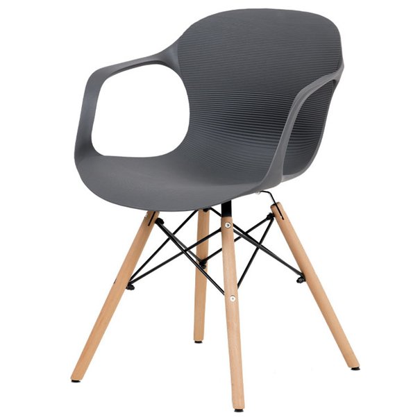 Jídelní židle  DAGMAR šedá/buk 1