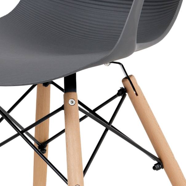 Jídelní židle  DAGMAR šedá/buk 6