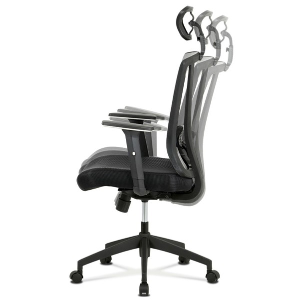 Kancelářská židle EDWARD černá/šedá 2