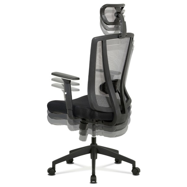 Kancelářská židle EDWARD černá/šedá 3