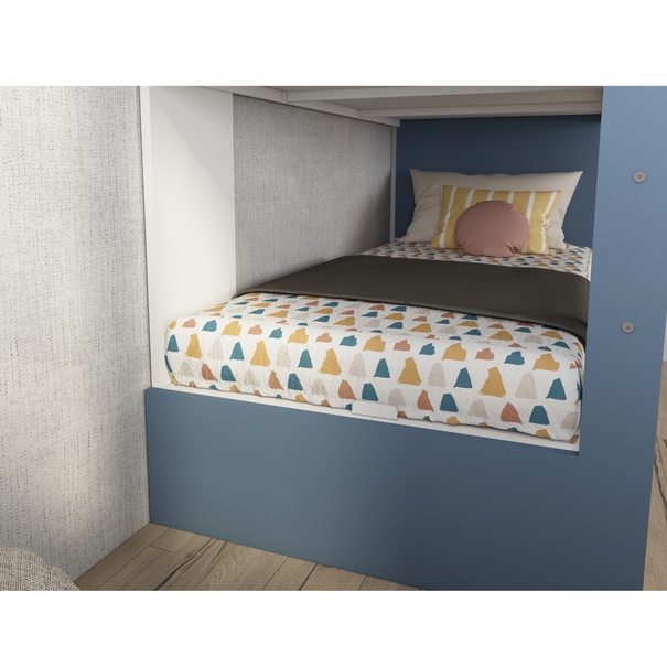 Poschodová posteľ EMMET II pínia cascina/modrá, 90x200 cm 8