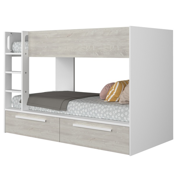 Poschodová posteľ EMMET VII pínia cascina/biela, 90x200 cm 1