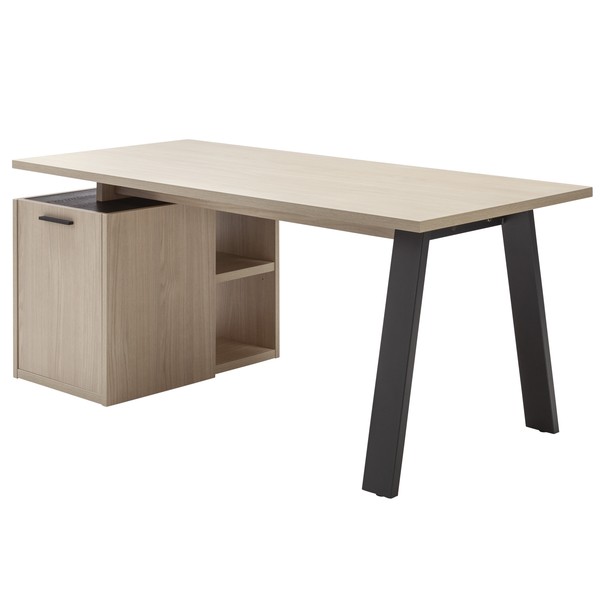 Písací stôl ENNIO dub elegance/antracit, s kontajnerom 1