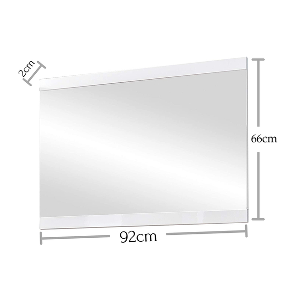 Zrcadlo FELINO bílá, šířka 92 cm 4