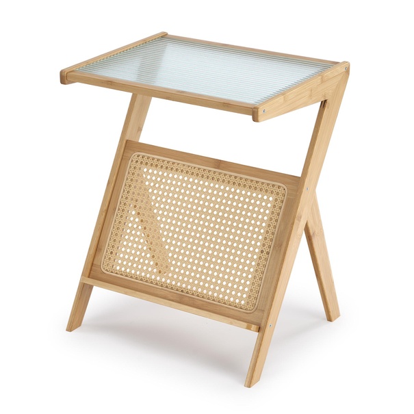 Přístavný stolek FLURO bambus - nábytek SCONTO nábytek.cz