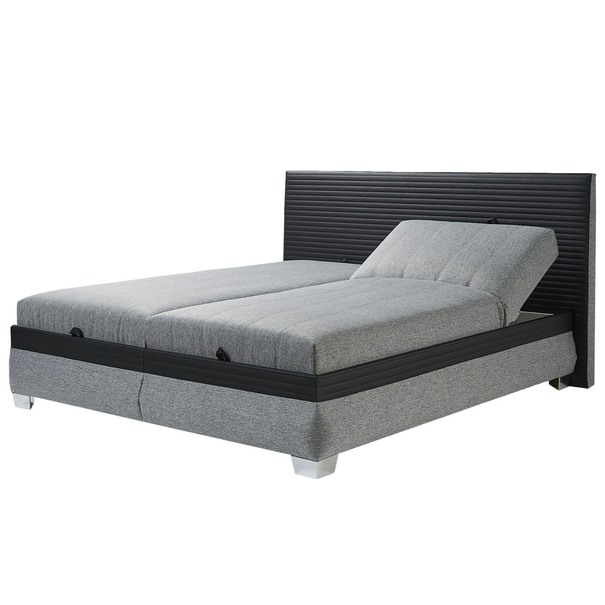 Polohovací postel GENOVIA černá/šedá, 180x200 cm 3
