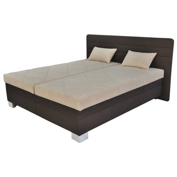 Polohovací postel GLORIA hnědá/béžová, 180x200 cm