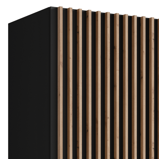 Šatní skříň GOZELLO dub artisan/černá, šířka 151 cm 4