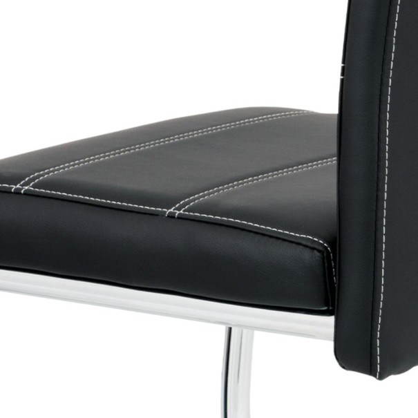 Jídelní židle GROTO černá/stříbrná 3