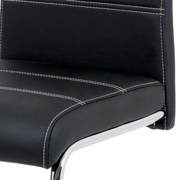 Jídelní židle GROTO černá/stříbrná 4