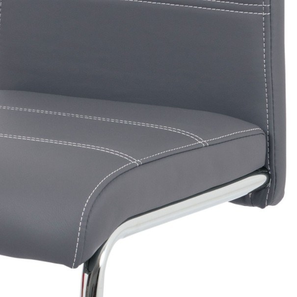 Jídelní židle GROTO šedá/stříbrná 4