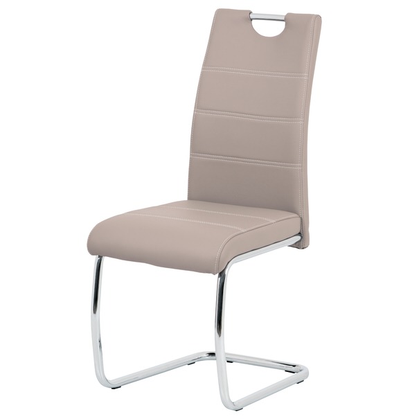 Jídelní židle GROTO béžová/stříbrná 1