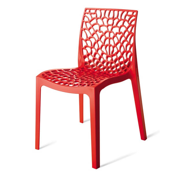 Jídelní židle GRUVYER červená 1