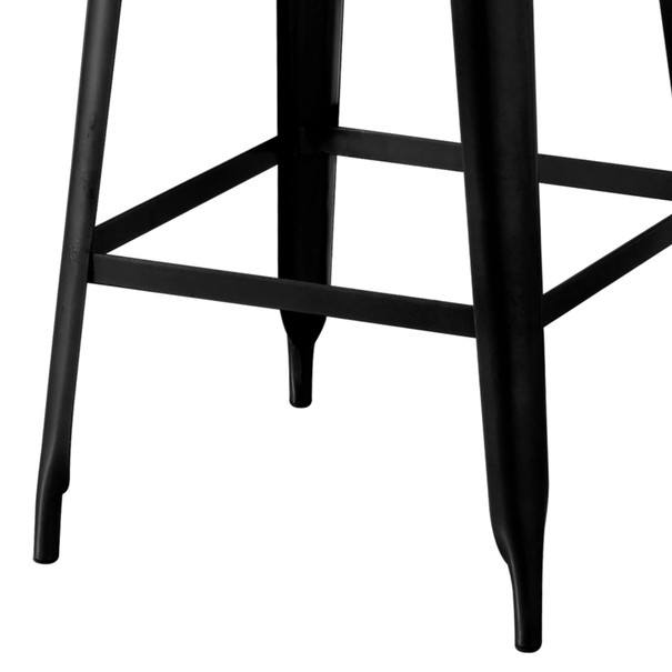 Barová židle IRON černá/železo 4