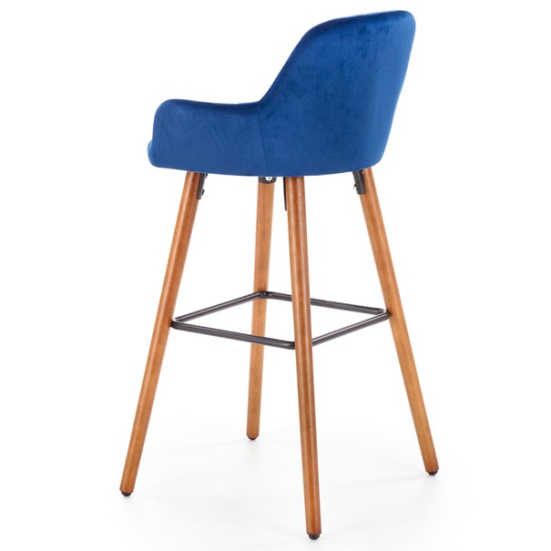 Barová židle JUANA ořech/tmavě modrá 4