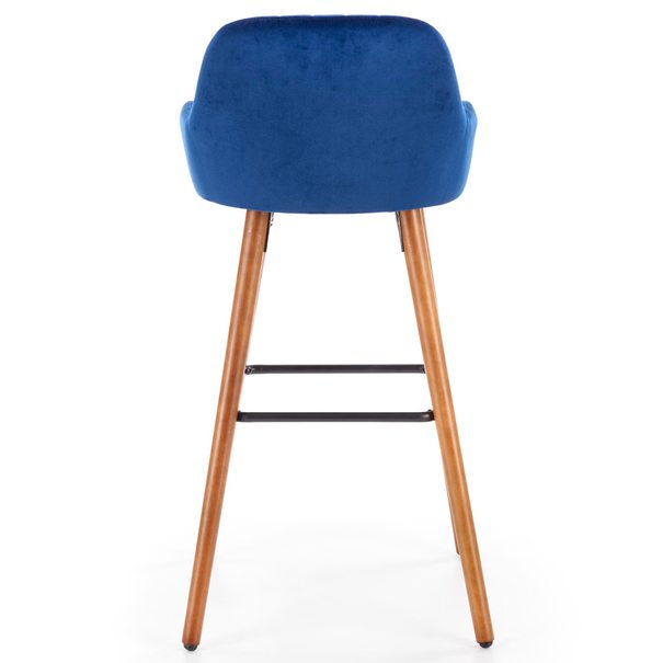 Barová židle JUANA ořech/tmavě modrá 5