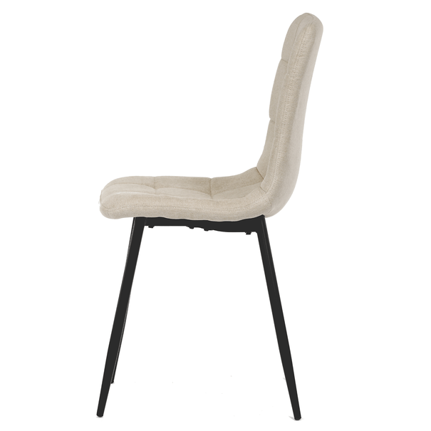 Jedálenská stolička KARA krémová/čierna 3