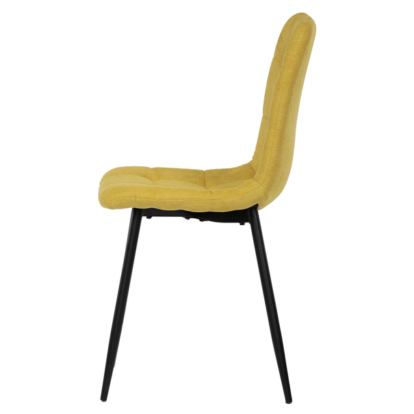 Jedálenská stolička KARA žltá/čierna 2