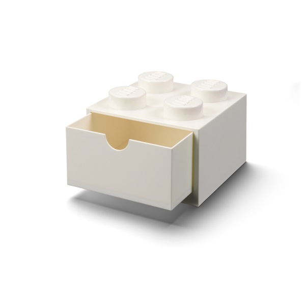 Stolní box se zásuvkou LEGO bílá, 16x16x12 cm 4