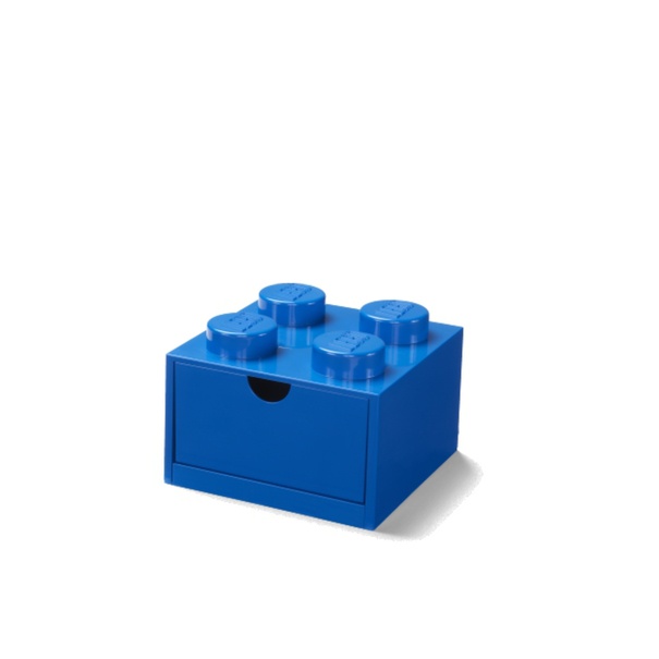 Stolní box se zásuvkou LEGO modrá, 16x16x12 cm 3