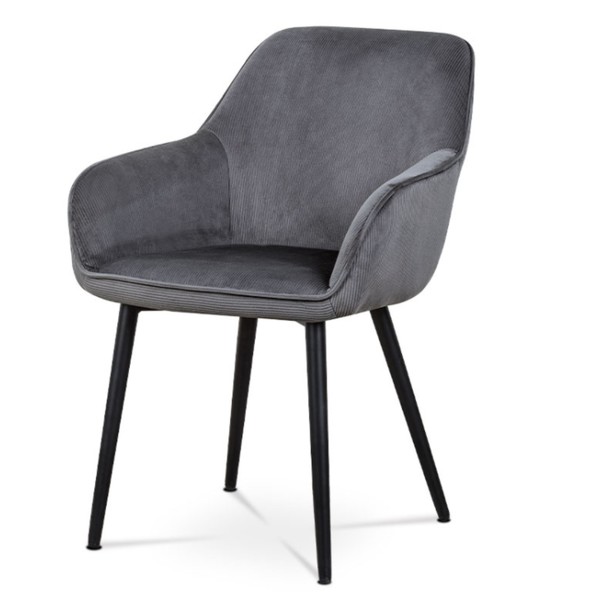 Jedálenská stolička LORETA sivá/čierna 1