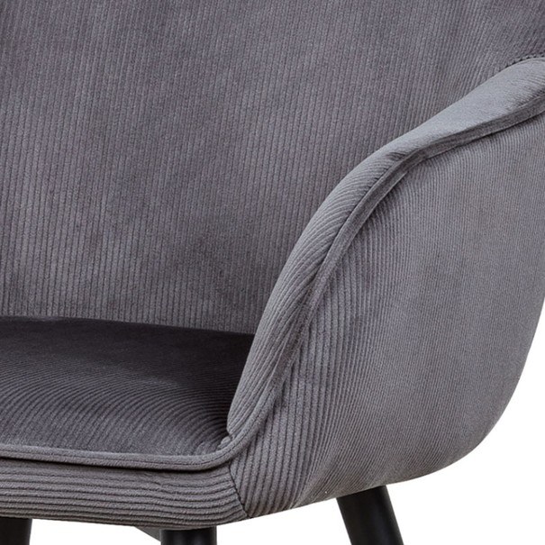 Jedálenská stolička LORETA sivá/čierna 4
