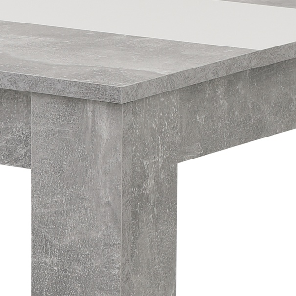 Jídelní stůl MAREIKE T beton/bílá 3