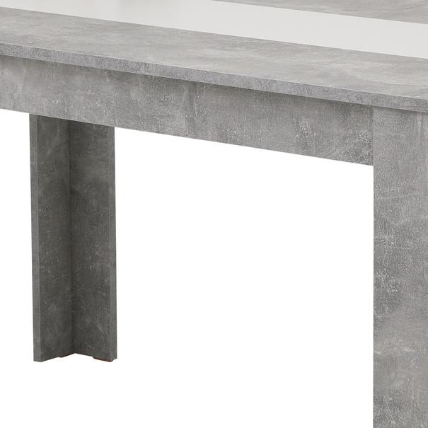 Jídelní stůl MAREIKE T beton/bílá 5