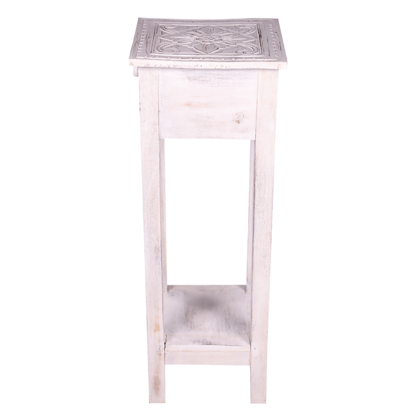 Přístavný stolek MAROCO bílá patina 4
