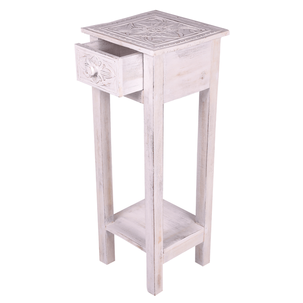 Přístavný stolek MAROCO bílá patina 5
