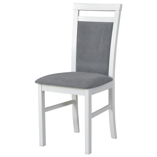 Jídelní židle MILAN 5 bílá/světle šedá 1