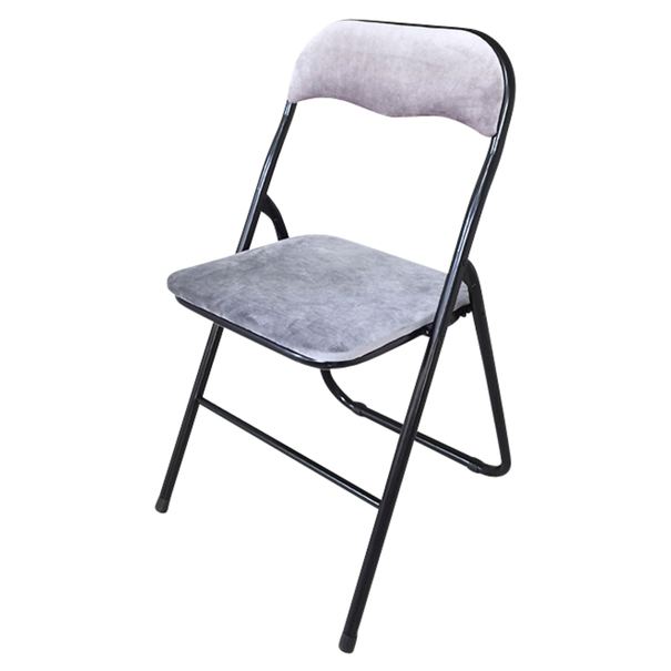 Skládací židle NIKLAS černá/šedá 1