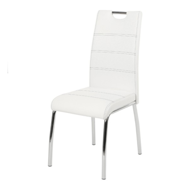 Jídelní židle  NOEMI bílá/kov 1