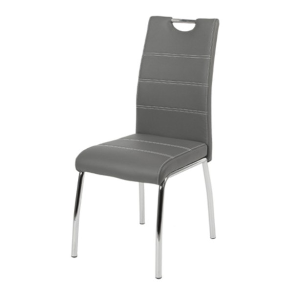 Jídelní židle  NOEMI šedá/kov 1